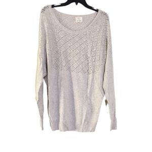 🍁 Pins & Needles Oatmeal Knitted Cozy Long Sleeve Sweater Size Medium